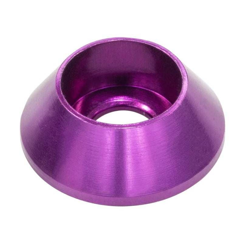 Lagefefe [60PCS] M3 Cone Cup Counterbore Washers, Anodized Aluminum Alloy, Head Washers Gaskets Cup Shim for Screw RC/FPV/PC/Drone/Mechanical Accessories Model Parts, Purple - Image 1